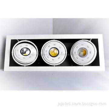 High power 3*15w square shape cob led recessed lighting